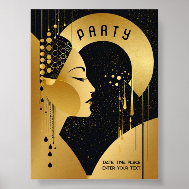 Art Deco Party Poster (Vorne)