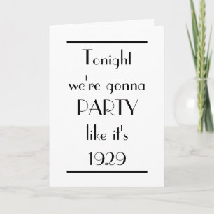 Art Deco Party wie 1929 Geburtstag Karte