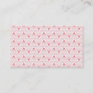 ART DECO PATTERIN IN RED VISITENKARTE