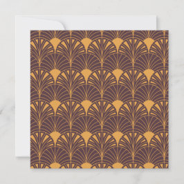 Art Deco pattern with fan-shaped motifs Dankeskarte