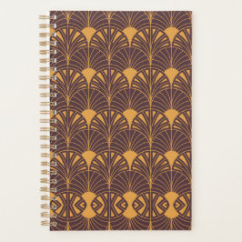 Art Deco pattern with fan-shaped motifs Planer