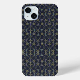 Art Deco pattern with geometric shapes in gold Case-Mate iPhone Hülle