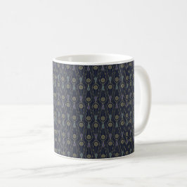 Art Deco pattern with geometric shapes in gold Kaffeetasse