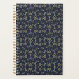 Art Deco pattern with geometric shapes in gold Planer