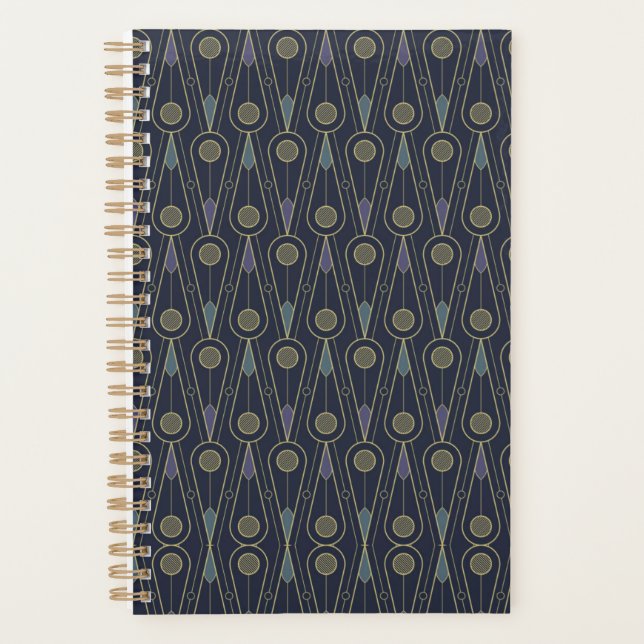Art Deco pattern with geometric shapes in gold Planer (Vorderseite)