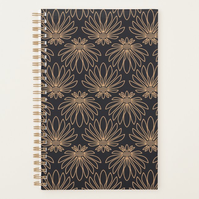 Art Deco pattern with gold floral motifs  Planer (Vorderseite)