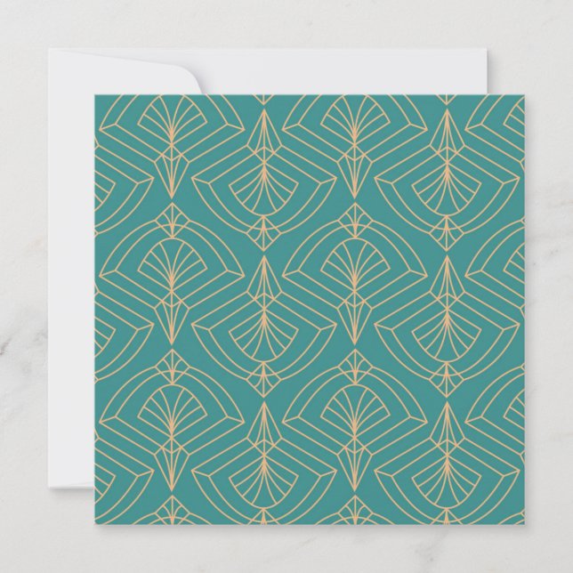 Art Deco pattern with gold geometric shapes  Dankeskarte (Vorderseite)