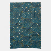 Art Deco pattern with gold geometric shapes