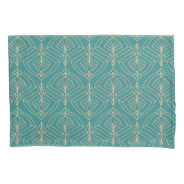Art Deco pattern with gold geometric shapes  Kissenbezug