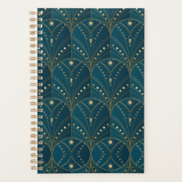 Art Deco pattern with gold geometric shapes Planer