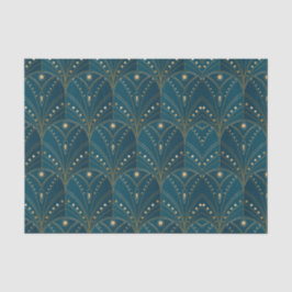Art Deco pattern with gold geometric shapes Seidenpapier