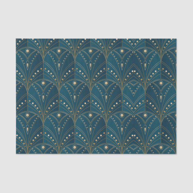 Art Deco pattern with gold geometric shapes Seidenpapier (Vorderseite)