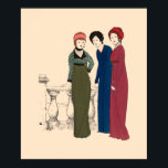 Art Deco Paul Poiret Kleider von Paul Iribe Poster<br><div class="desc">Dies ist ein digital erweiterter Ausdruck einer Vintagen Art-Déco-Modeschau aus dem Jahr 1908 von drei Paul Poiret-Kleider von Paul Iribe. Sie können die Hintergrundfarbe anpassen.</div>