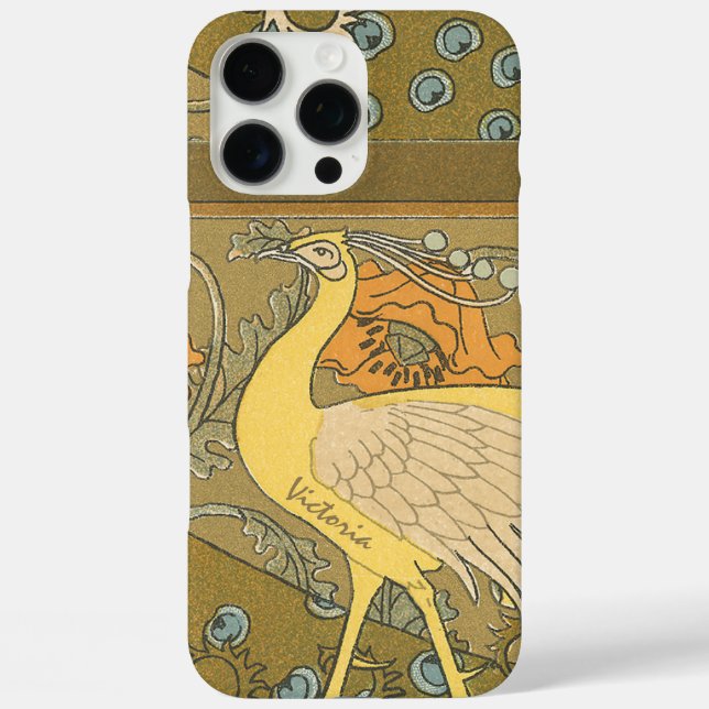 Art Deco Peacock Case-Mate iPhone Hülle (Rückseite)