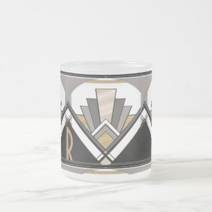Art Deco Personalisiertes Delight Muster Mattglastasse