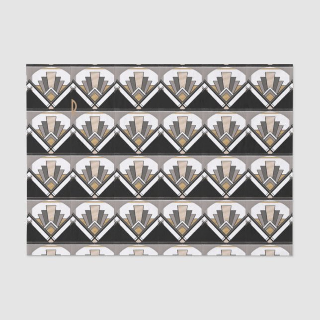 Art Deco Personalisiertes Delight Muster Seidenpapier (Vorderseite)