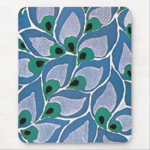 Art-Deco-Pfau von Seguy Mousepad