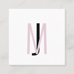 Art Deco Pink & Black Haarstylist Quadrat Quadratische Visitenkarte