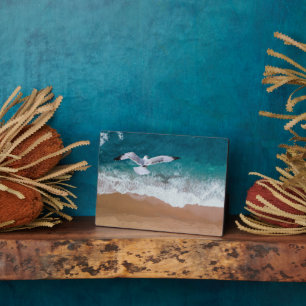 Art Deco Plaque Beach Scene Fotoplatte