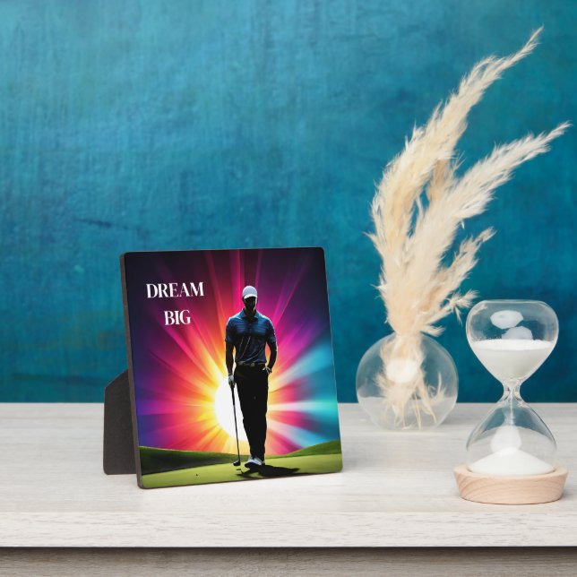 Art Deco Plaque-Golf Player Fotoplatte (InSitu)