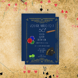 Art Deco Poker & Cigar Party Einladung