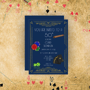 Art Deco Poker & Cigar Party Einladung