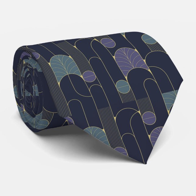 Art Deco Post Modern Neck Tie Krawatte (Gerollt)