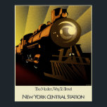 Art Deco Poster Bahnhof New York<br><div class="desc">Sie entscheiden,  diese Art Deko Post gerahmt zu haben oder nicht.</div>