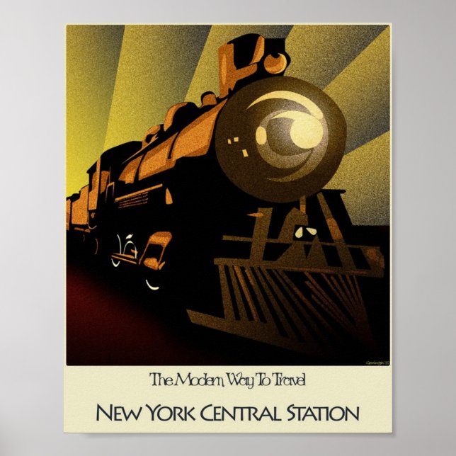 Art Deco Poster Bahnhof New York (Vorne)