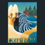 Art Deco Poster Moffat Beach<br><div class="desc">Wählen Sie dieses Art Deko Poster gerahmt oder nicht am Karo-out.</div>