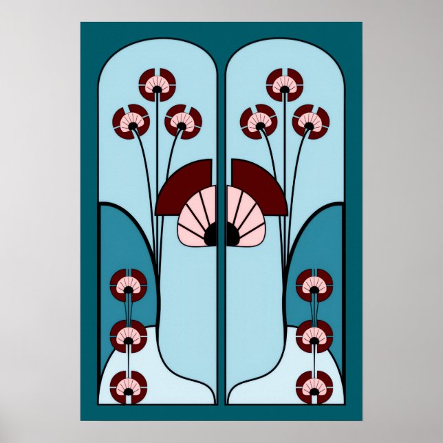 Art‑Déco‑Poster Poster (Vorne)
