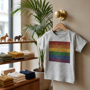 Art Deco Pride-Flagge   Regenbogen I Vintage 1920e Baby T-shirt