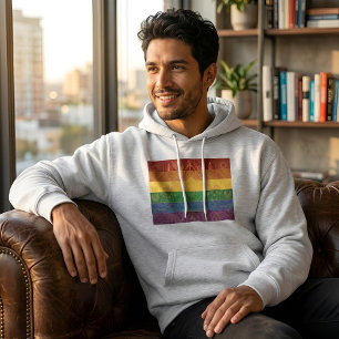 Art Deco Pride-Flagge Regenbogen I Vintage 1920e Hoodie