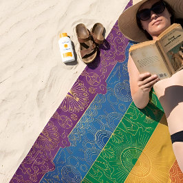 Art Deco Pride-Flagge | Regenbogen I Vintage 1920e Strandtuch