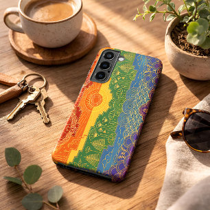 Art Deco Pride-Flagge Regenbogen II Vintage 1920 Samsung Galaxy Hülle