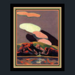Art Deco Print by A. M. Hopfmuller 16 x 20 Poster<br><div class="desc">Einzigartiger Art Déco-Druck von A.M. Hopfmuller mit menschlichen Gesteinsformationen in ruhiger Umgebung.</div>