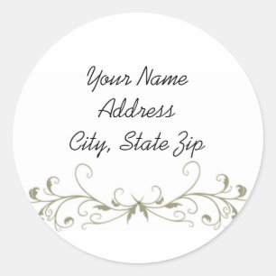 Art-Deco-Profilaufkleber Runder Aufkleber