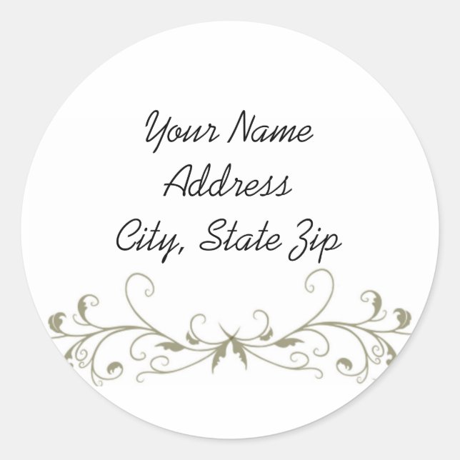 Art-Deco-Profilaufkleber Runder Aufkleber (Vorderseite)