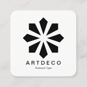 Art Deco Quadratische Visitenkarte