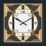Art Deco Quadratische Wanduhr<br><div class="desc">Großartiges Uhrendesign. Du wirst es wie andere Liebe bekommen. Sie können dieses Design auch für andere Produkte verwenden,  die Sie mögen,  oder Ihren Text anpassen und hinzufügen. Folgen Sie mir für mehr. Vielen Dank. Ich wünsche Ihnen einen schönen Tag.</div>