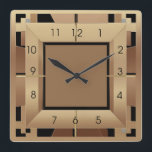 Art Deco Quadratische Wanduhr<br><div class="desc">Großartiges Uhrendesign. Du wirst es wie andere Liebe bekommen. Sie können dieses Design auch für andere Produkte verwenden,  die Sie mögen,  oder Ihren Text anpassen und hinzufügen. Folgen Sie mir für mehr. Vielen Dank. Ich wünsche Ihnen einen schönen Tag.</div>