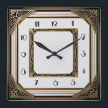 Art Deco Quadratische Wanduhr<br><div class="desc">Großartiges Uhrendesign. Du wirst es wie andere Liebe bekommen. Sie können dieses Design auch für andere Produkte verwenden,  die Sie mögen,  oder Ihren Text anpassen und hinzufügen. Folgen Sie mir für mehr. Vielen Dank. Ich wünsche Ihnen einen schönen Tag.</div>