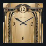 Art Deco Quadratische Wanduhr<br><div class="desc">Großartiges Uhrendesign. Du wirst es wie andere Liebe bekommen. Sie können dieses Design auch für andere Produkte verwenden,  die Sie mögen,  oder Ihren Text anpassen und hinzufügen. Folgen Sie mir für mehr. Vielen Dank. Ich wünsche Ihnen einen schönen Tag.</div>