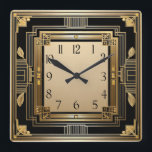 Art Deco Quadratische Wanduhr<br><div class="desc">Großartiges Uhrendesign. Du wirst es wie andere Liebe bekommen. Sie können dieses Design auch für andere Produkte verwenden,  die Sie mögen,  oder Ihren Text anpassen und hinzufügen. Folgen Sie mir für mehr. Vielen Dank. Ich wünsche Ihnen einen schönen Tag.</div>