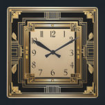 Art Deco Quadratische Wanduhr<br><div class="desc">Großartiges Uhrendesign. Du wirst es wie andere Liebe bekommen. Sie können dieses Design auch für andere Produkte verwenden,  die Sie mögen,  oder Ihren Text anpassen und hinzufügen. Folgen Sie mir für mehr. Vielen Dank. Ich wünsche Ihnen einen schönen Tag.</div>