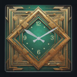 Art Deco Quadratische Wanduhr<br><div class="desc">Großartiges Uhrendesign. Du wirst es wie andere Liebe bekommen. Sie können dieses Design auch für andere Produkte verwenden,  die Sie mögen,  oder Ihren Text anpassen und hinzufügen. Folgen Sie mir für mehr. Vielen Dank. Ich wünsche Ihnen einen schönen Tag.</div>