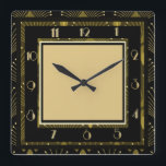 Art Deco Quadratische Wanduhr<br><div class="desc">Großartiges Uhrendesign. Du wirst es wie andere Liebe bekommen. Sie können dieses Design auch für andere Produkte verwenden,  die Sie mögen,  oder Ihren Text anpassen und hinzufügen. Folgen Sie mir für mehr. Vielen Dank. Ich wünsche Ihnen einen schönen Tag.</div>