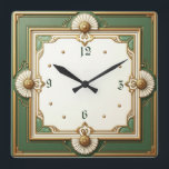 Art Deco Quadratische Wanduhr<br><div class="desc">Großartiges Uhrendesign. Du wirst es wie andere Liebe bekommen. Sie können dieses Design auch für andere Produkte verwenden,  die Sie mögen,  oder Ihren Text anpassen und hinzufügen. Folgen Sie mir für mehr. Vielen Dank. Ich wünsche Ihnen einen schönen Tag.</div>