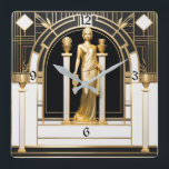 Art Deco Quadratische Wanduhr<br><div class="desc">Großartiges Uhrendesign. Du wirst es wie andere Liebe bekommen. Sie können dieses Design auch für andere Produkte verwenden,  die Sie mögen,  oder Ihren Text anpassen und hinzufügen. Folgen Sie mir für mehr. Vielen Dank. Ich wünsche Ihnen einen schönen Tag.</div>