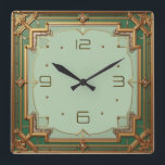 Art Deco Quadratische Wanduhr<br><div class="desc">Großartiges Uhrendesign. Du wirst es wie andere Liebe bekommen. Sie können dieses Design auch für andere Produkte verwenden,  die Sie mögen,  oder Ihren Text anpassen und hinzufügen. Folgen Sie mir für mehr. Vielen Dank. Ich wünsche Ihnen einen schönen Tag.</div>